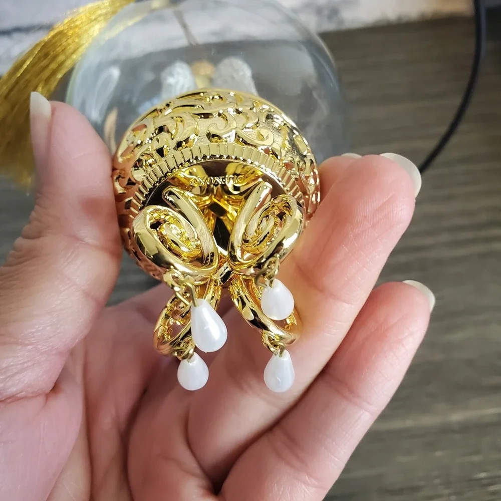 Lenox Embellished Angel Goldplated Diorama Globe Christmas‎ Ornament 6
